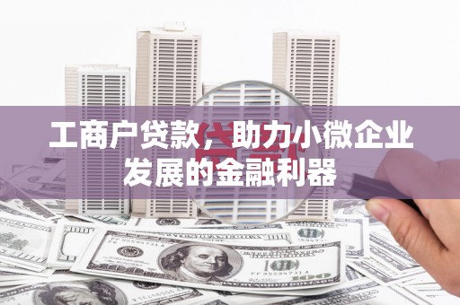 呼伦贝尔工商户贷款，助力小微企业发展的金融利器