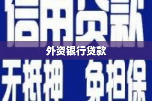 呼伦贝尔外资银行贷款