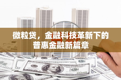 呼伦贝尔微粒贷，金融科技革新下的普惠金融新篇章