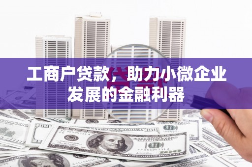 呼伦贝尔工商户贷款，助力小微企业发展的金融利器