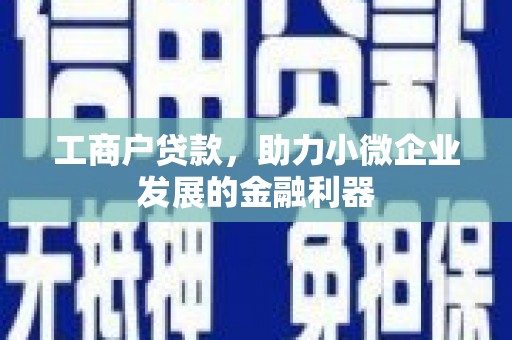 呼伦贝尔工商户贷款，助力小微企业发展的金融利器