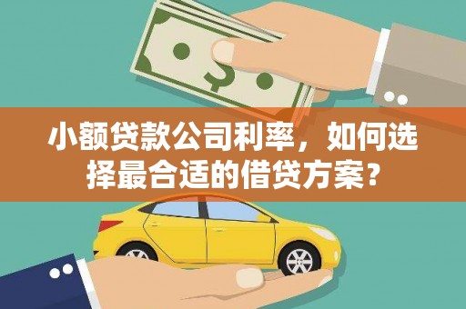 呼伦贝尔小额贷款公司利率，如何选择最合适的借贷方案？