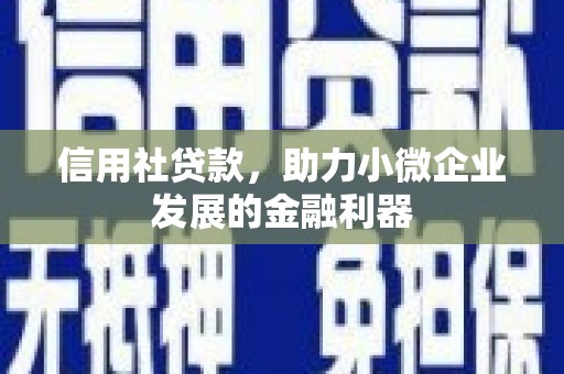 呼伦贝尔信用社贷款，助力小微企业发展的金融利器