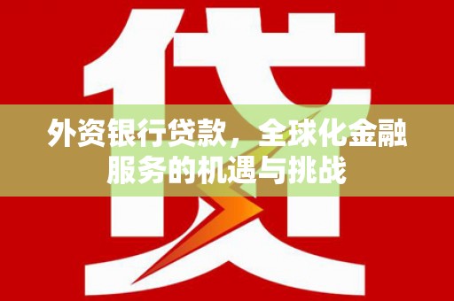 呼伦贝尔外资银行贷款，全球化金融服务的机遇与挑战