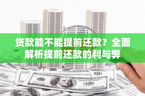 呼伦贝尔贷款能不能提前还款？全面解析提前还款的利与弊